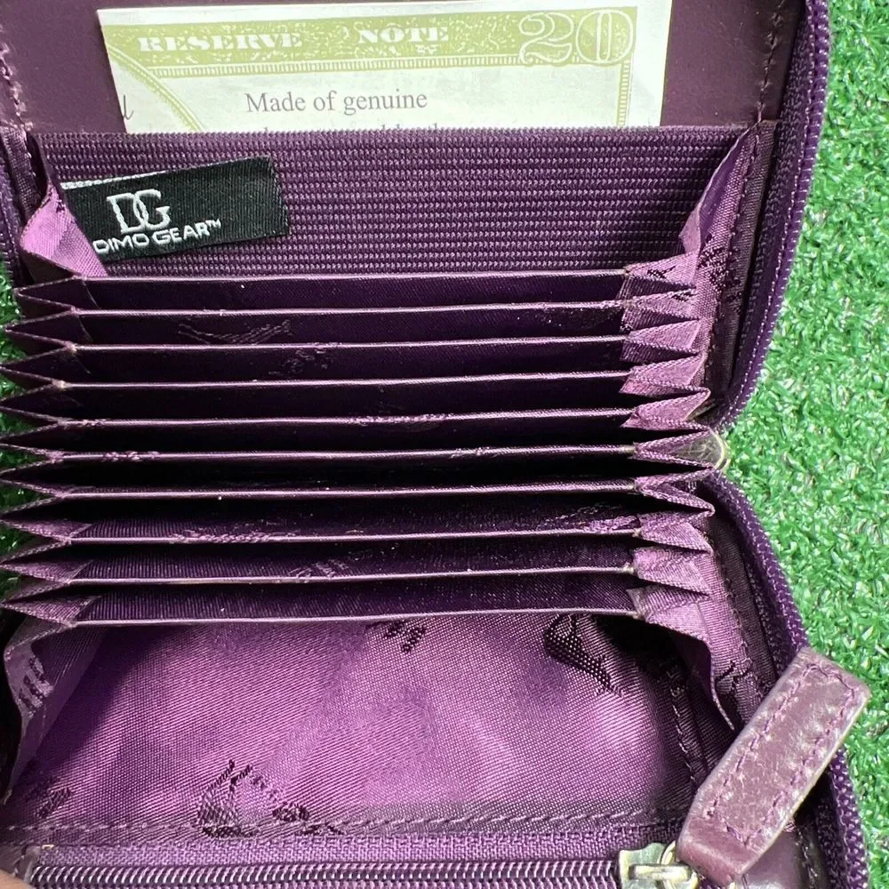 WalletBe Genuine Calf Skin Leather  Wallet Cell‎ Phone Case Purple New In Box